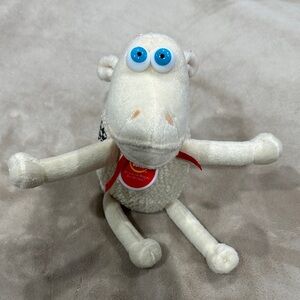 Adorable Cream Sheep Plush Toy with Blue Eyes